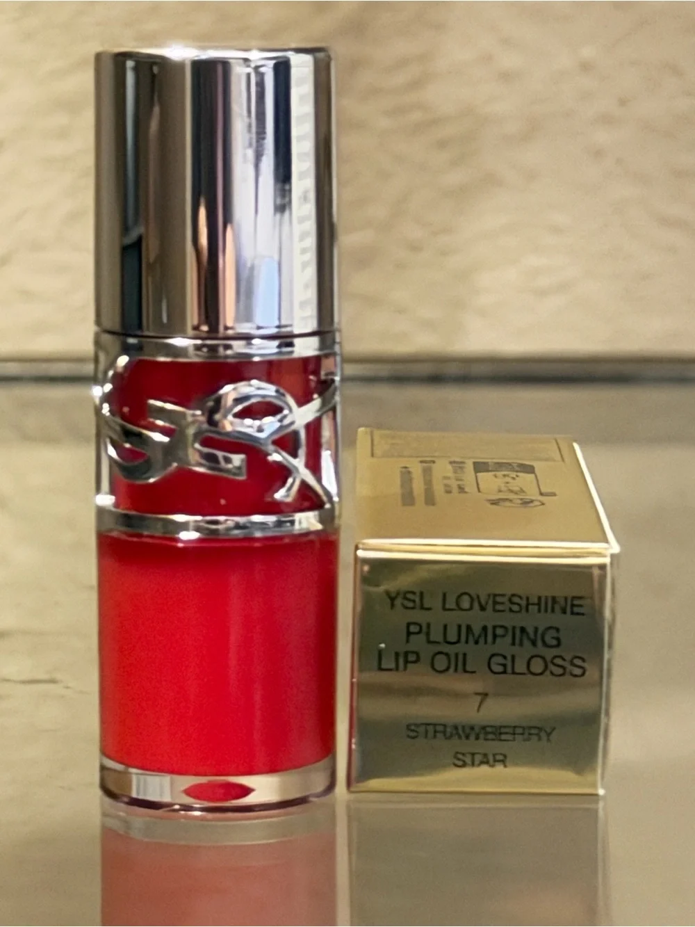 Yves Saint Laurent LoveShine Plumping Lip Oil Gloss in Bright Strawberry Red